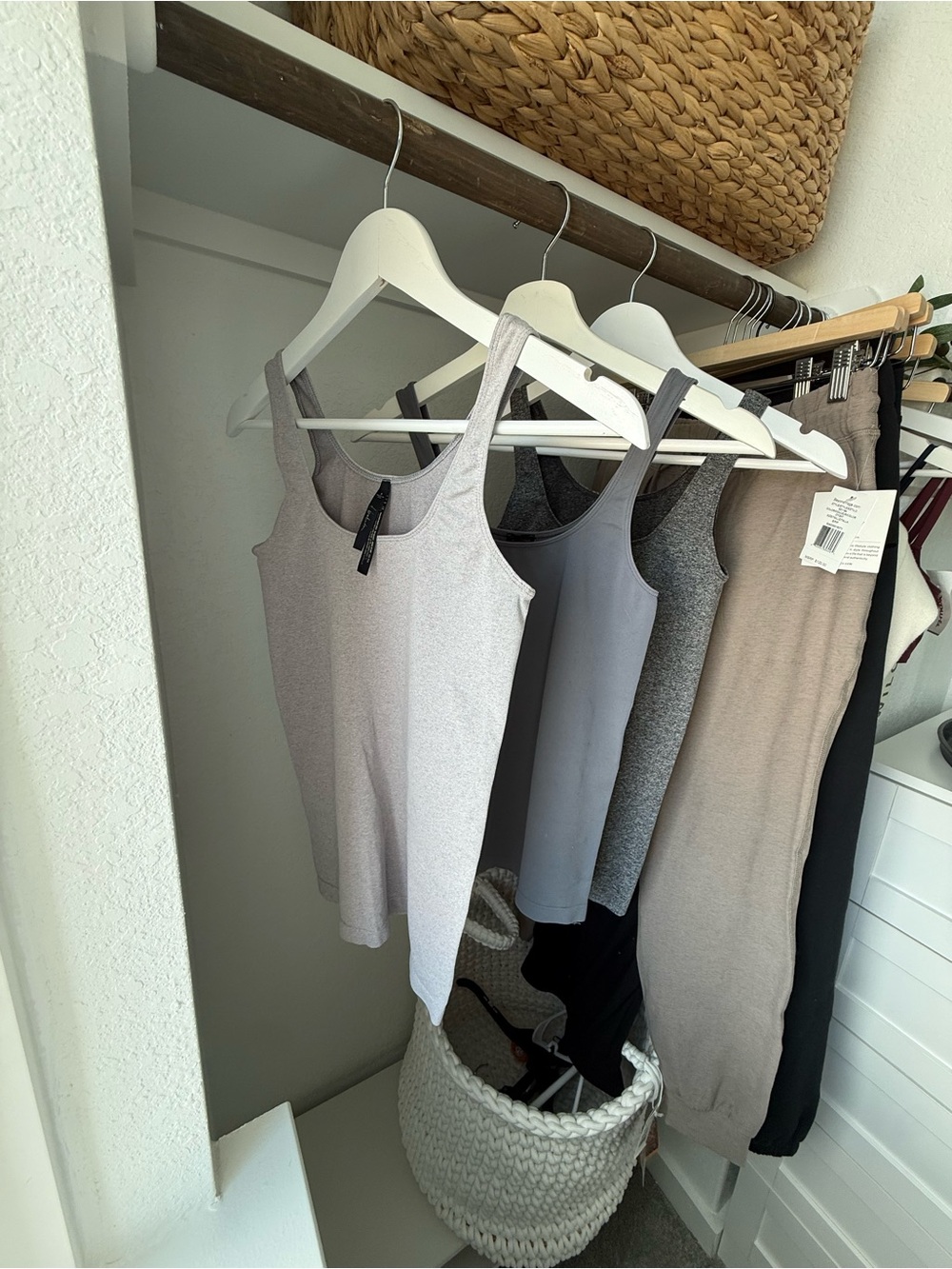 Aritzia Seamless Scoop Tank Tops, Gray, (Small & Medium)
